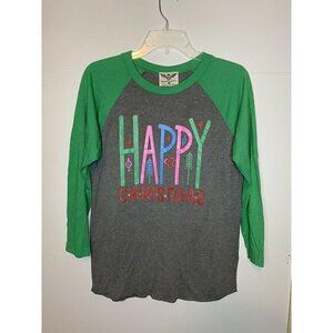 Atx Mafia Women's Size Small Happy Christmas T-Shirt Top Holiday Soft EUC